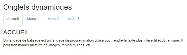 bootstrap - onglets dynamiques