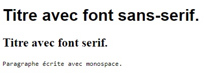 css - font-family